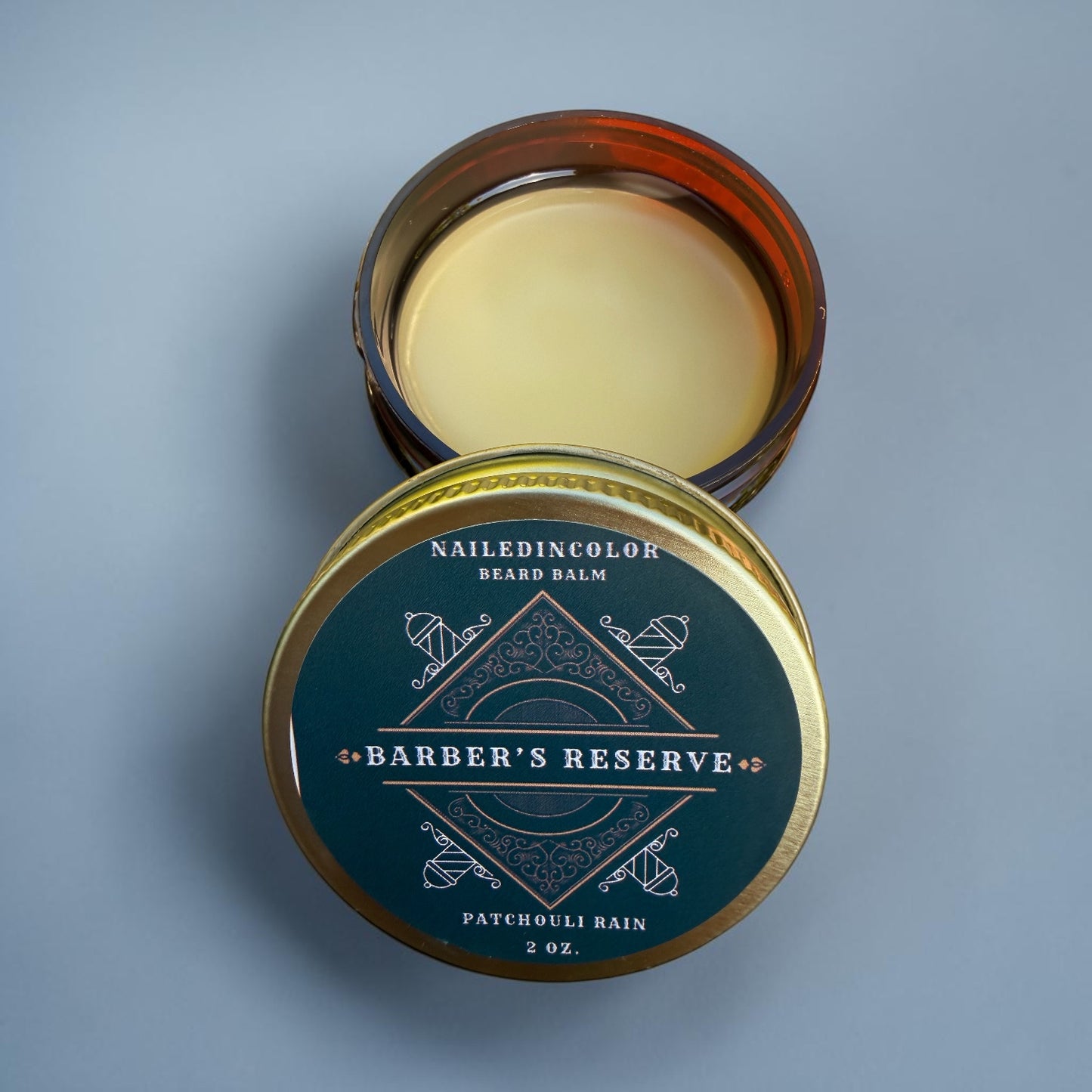 Barber’s Reserve Beard Balm – Patchouli Rain (Lightly Scented) – 2 oz Conditioning Balm with Shea Butter & Beeswax by NailedInColor