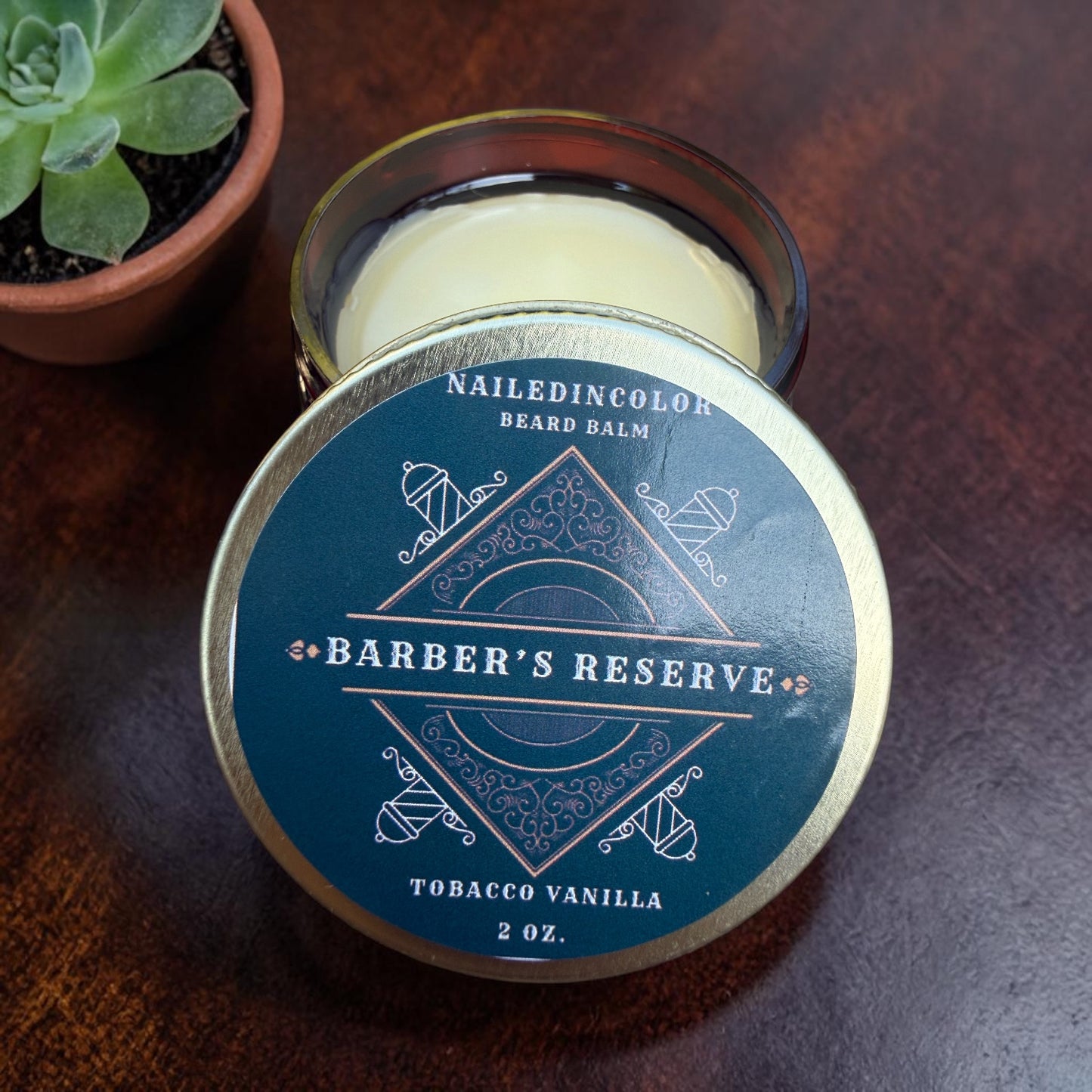 Barber's Reserve Beard Balm-Tobacco Vanilla-2 oz Beard Conditioning Balm with Shea Butter and Vitamin E