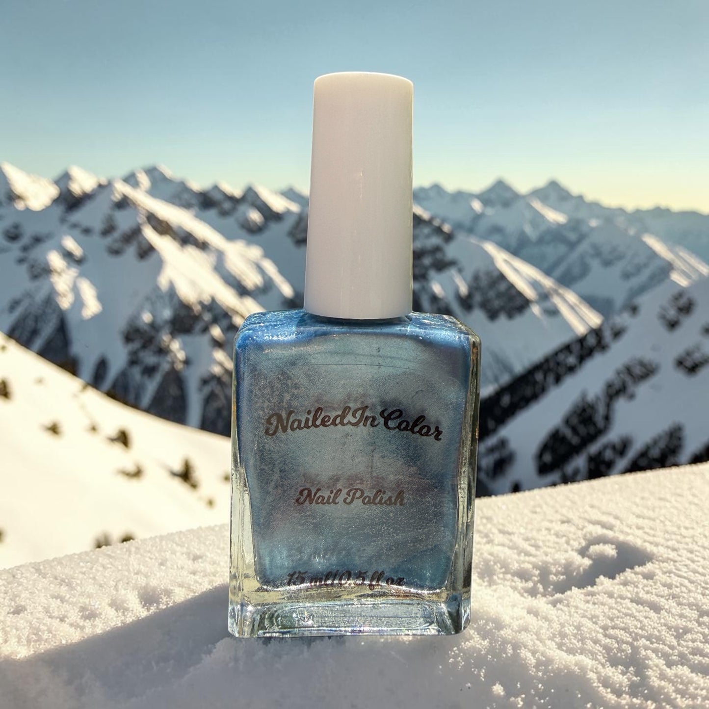 Iceberg Blue Nail Polish Lacquer-Soft Medium Blue