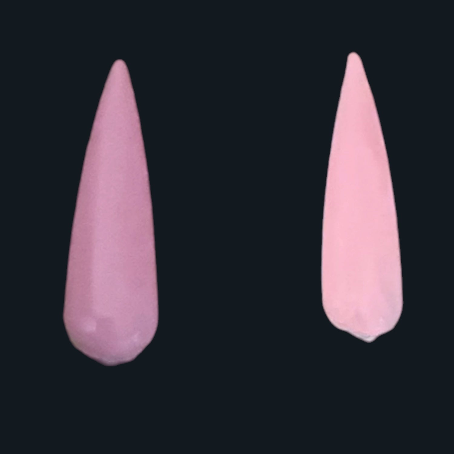 pink for day, orange for glow in the dark, nail tips on black background