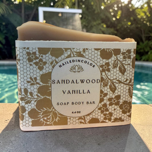 Sandalwood Vanilla Scented Body Bar Soap-4.4 oz