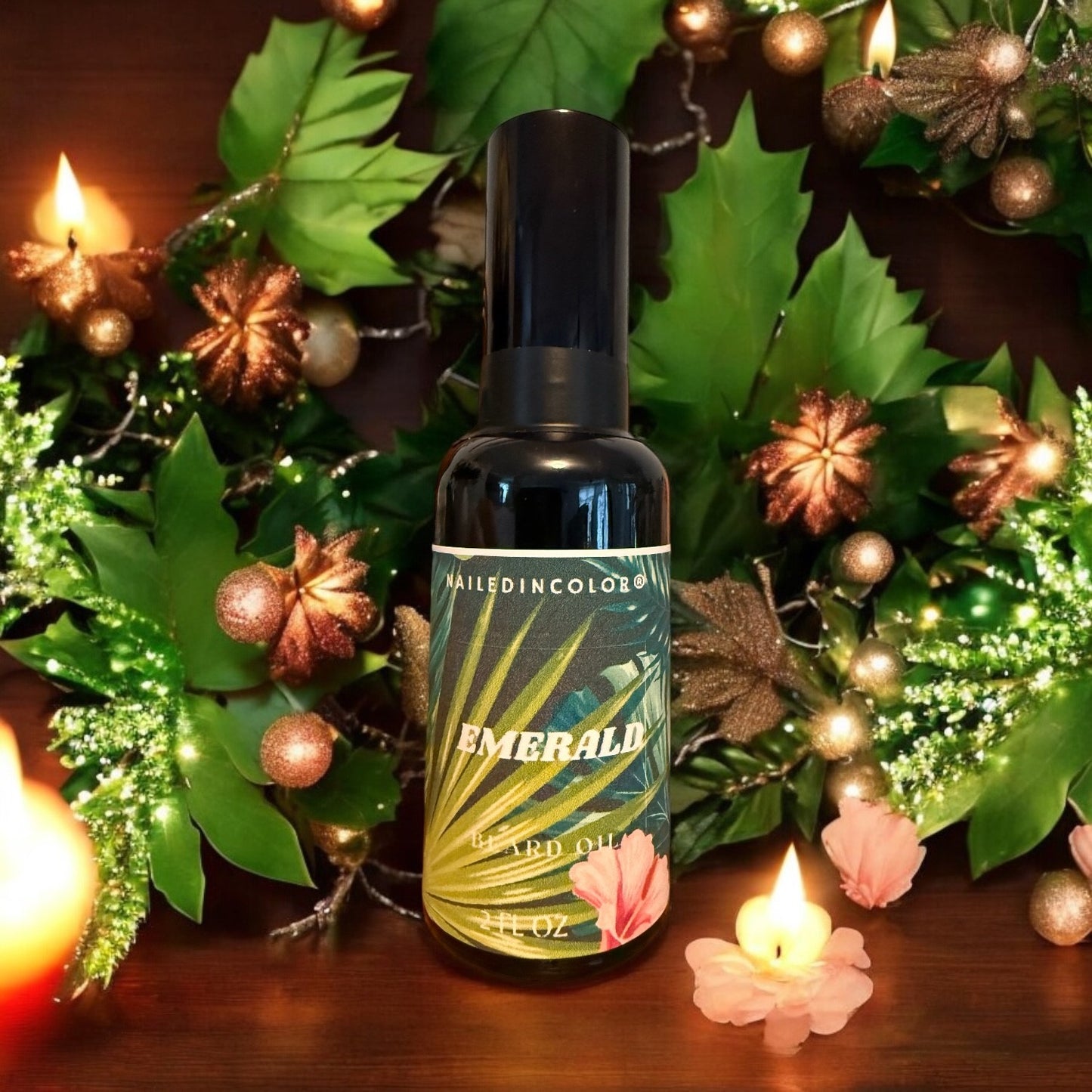 Emerald Beard Oil for Men by NailedInColor Skin Protection Beard Care Grooming Health