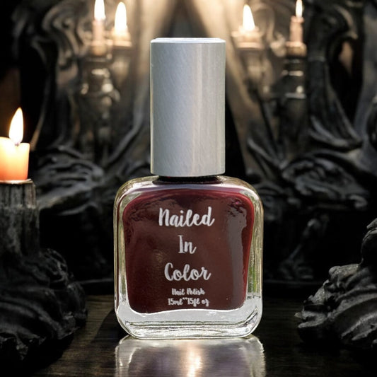 Gothic Kiss-Deep Dark Maroon Polish Women's Nail Polish Teens Nail Color Cosmetic by NailedInColor