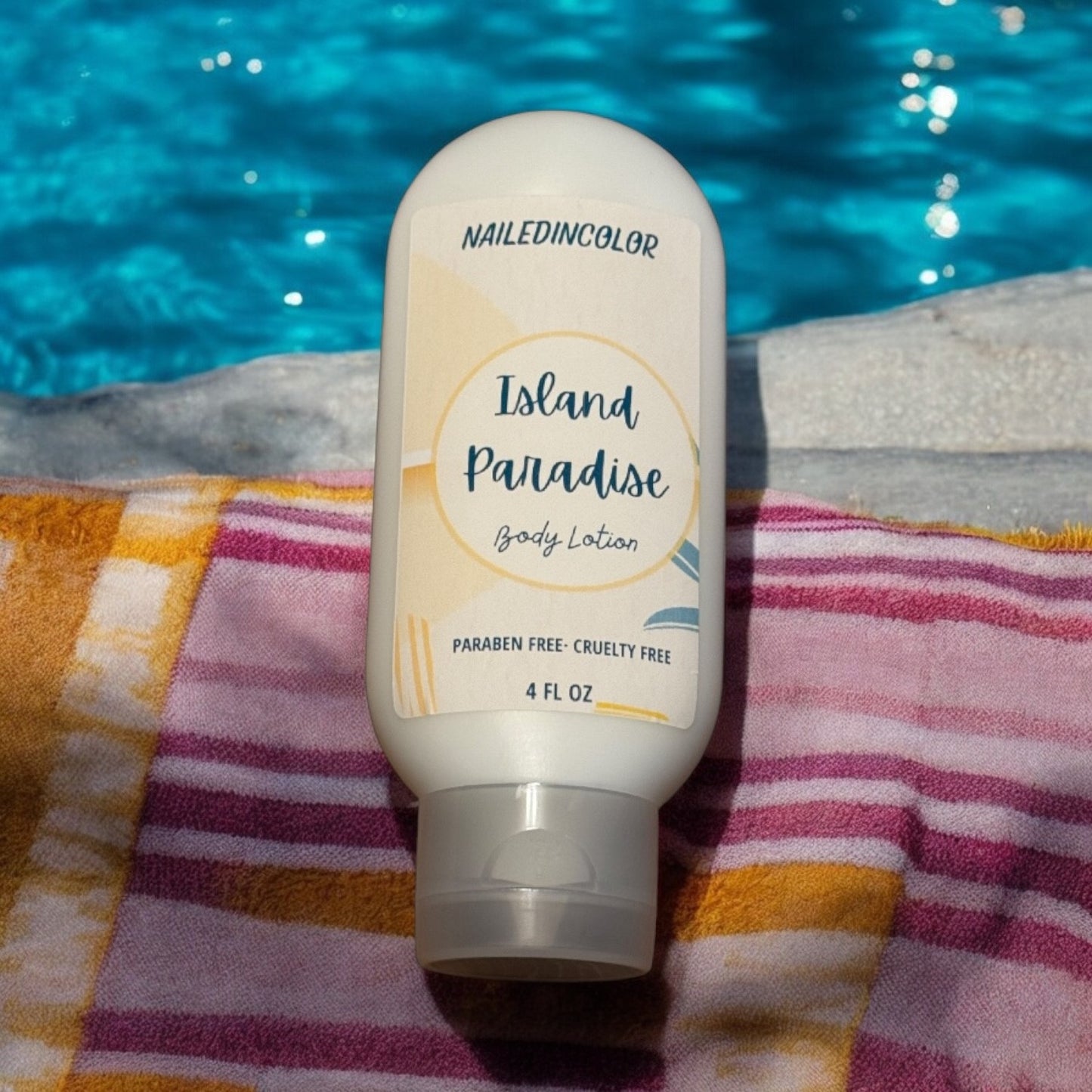 Island Paradise Hand & Body Goats' Milk Lotion by NailedInColor Women's PH Balancing Moisturizing Skin Care