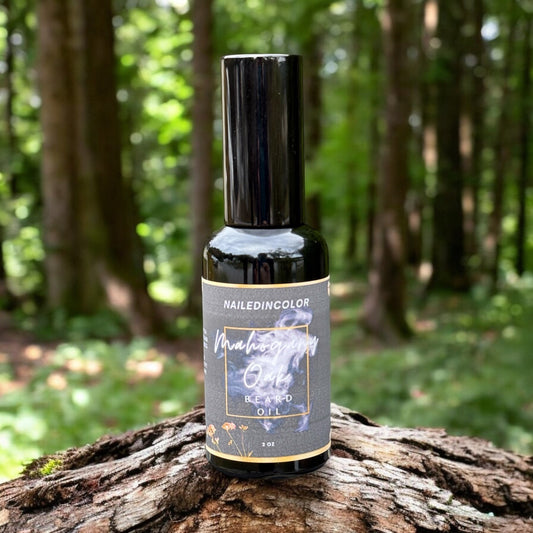 Mahogany Oak Beard Oil for Men by NailedInColor Beard Moisturizing Skin Health Grooming Management