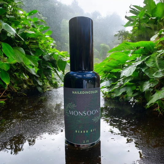 Monsoon Scented Beard Oil for Men by NailedInColor Skin Health Beard Management Grooming