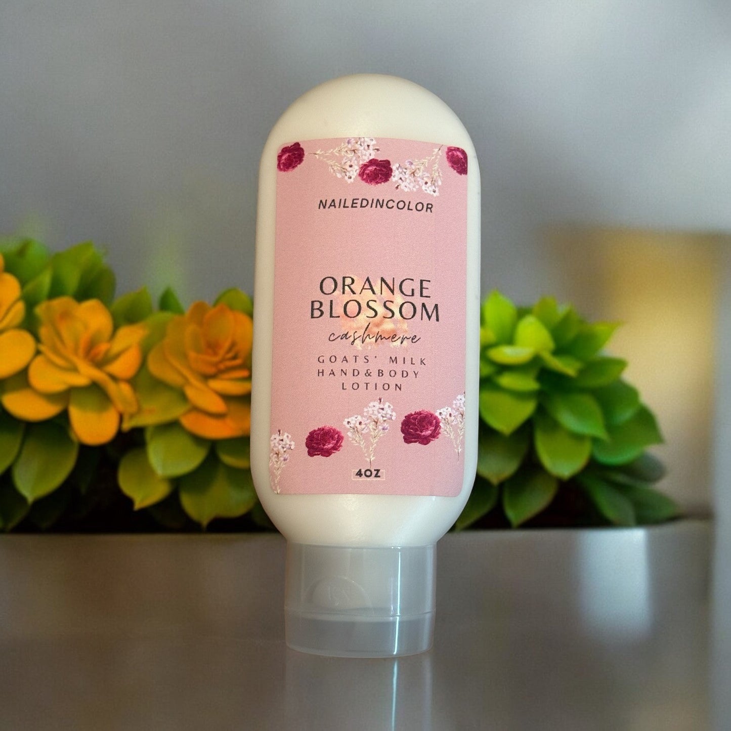 Orange Blossom Cashmere Goats' Milk Lotion by NailedInColor Scented Skin Care Healthy Skin Women's Vitamin Enriched Moisturizing Lotion