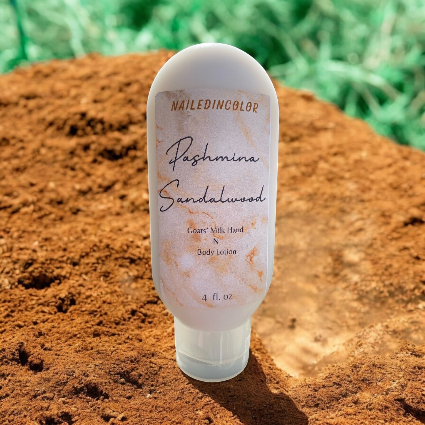 Pashmina Sandalwood Goats' Milk Hand & Body Lotion by NailedInColor Women's Scented Lotion Skin Care Moisturizer Skin Health