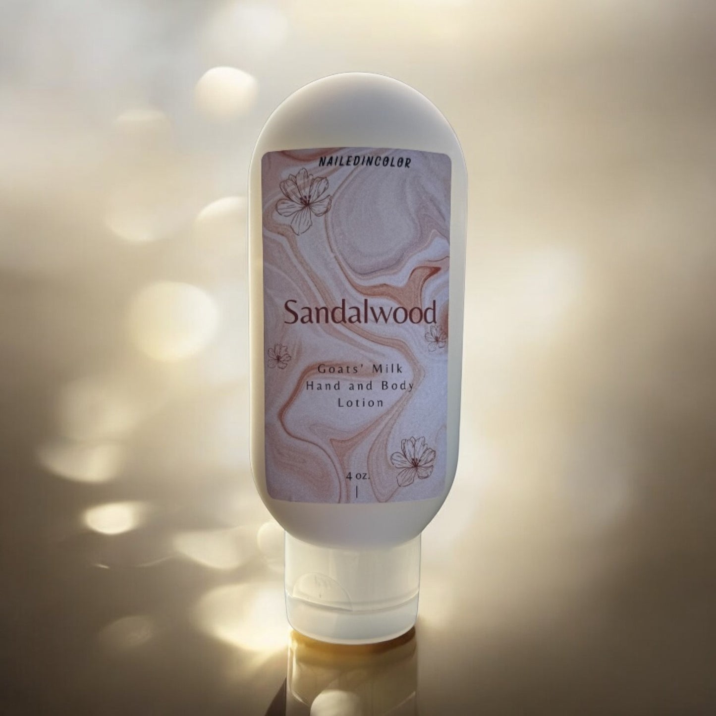 Sandalwood Goats' Milk Hand & Body Lotion by NailedInColor Women's Scented Skin Care Health Moisturizer