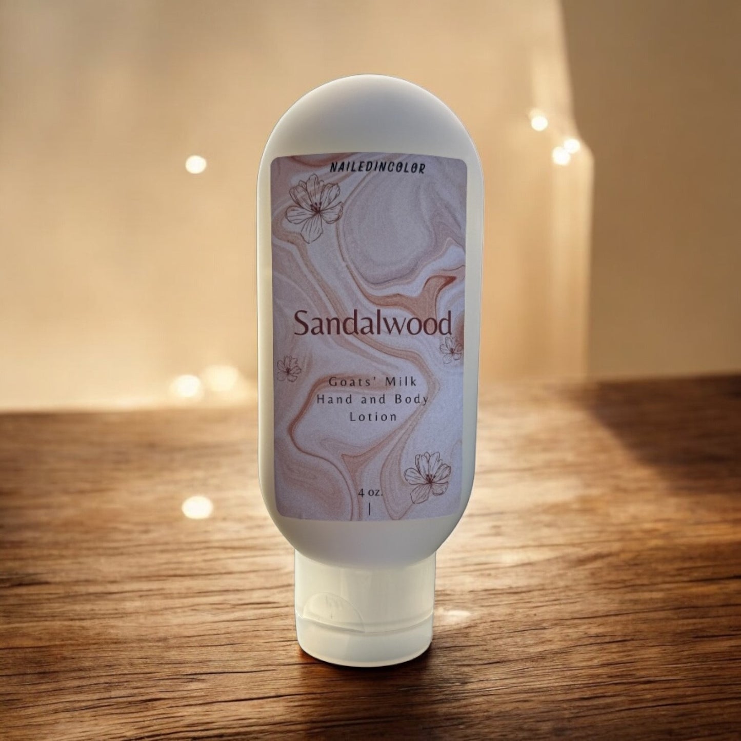Sandalwood Goats' Milk Hand & Body Lotion by NailedInColor Women's Scented Skin Care Health Moisturizer