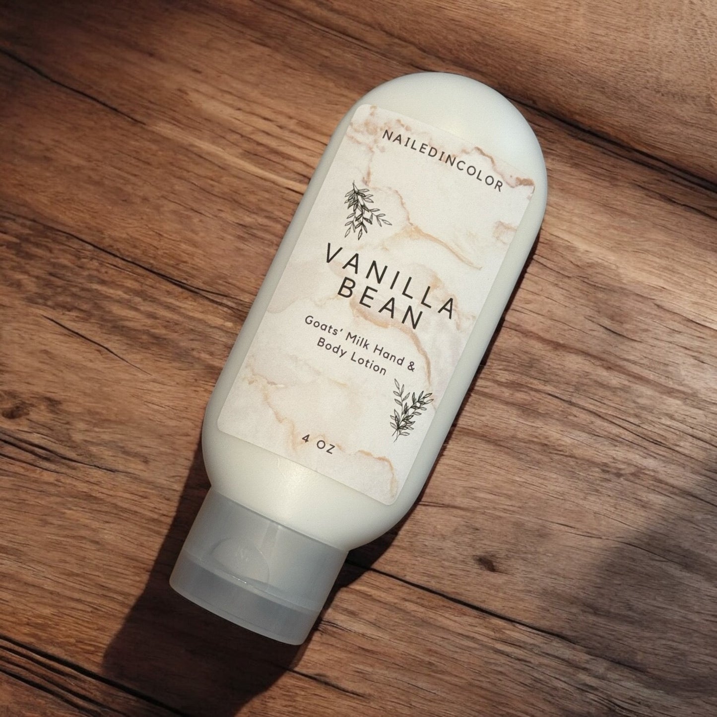 Vanilla Bean Goats' Milk Scented Hand & Body Lotion by NailedInColor Skin Healthy Moisturized Women's Cosmetic